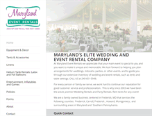 Tablet Screenshot of marylandeventrentals.com